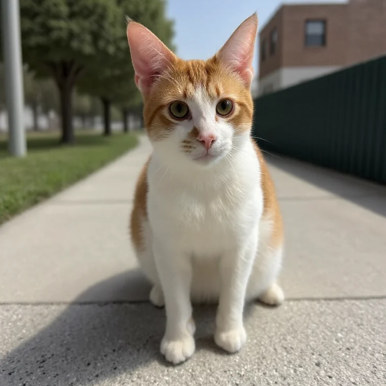 Before photo for Flower crown cat
