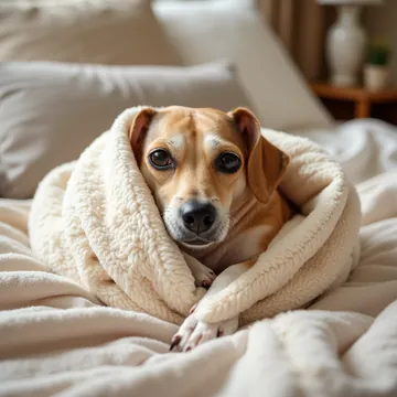 Olive wrapped in a cozy blanket
